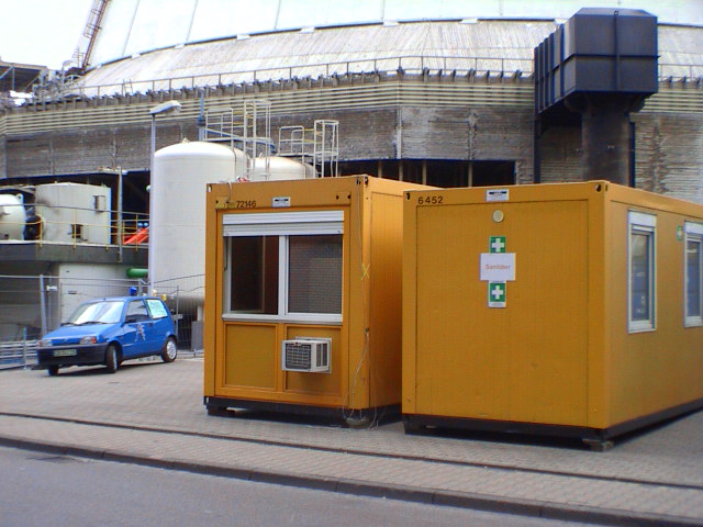 Einrichtung einer tempor&auml;ren Sanit&auml;tsstelle